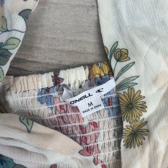 O'Neill Vibrant Floral Maxi Dress - Multicolor on Cream - Picture 2 of 3